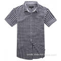 Plaid Pattern Short Sleeves Mens Casual Shirt